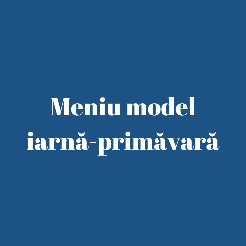 Meniu model unic pentru copiii din instituțiile de educație timpurie